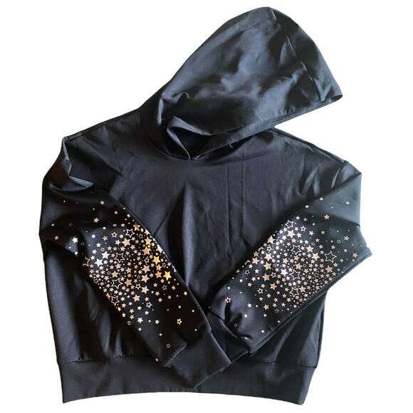 ULTRACOR Black Hoodie Radon Celestial Crop Nero Metal Sweatshirt Lounge Small - Picture 5 of 5